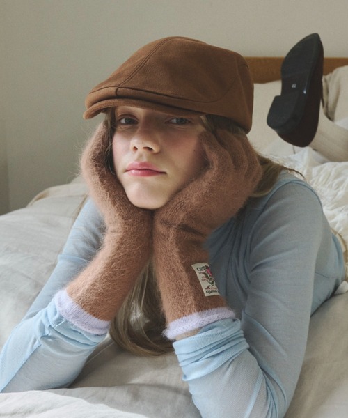 GIUNON 帽子 ベレー帽 suede touch hunting cap / スエードタッチ
