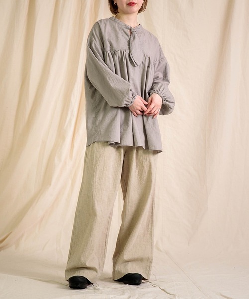 Brocante ブラウス シャツ 「Brocante / ブロカント」 20s綿麻