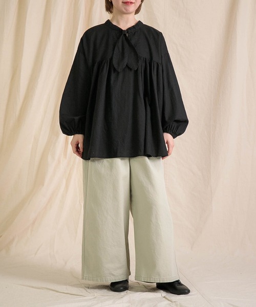Brocante ホワイト 長袖 フレアシャツ Brocante ホワイト 長袖 フレアシャツ - メルカリ