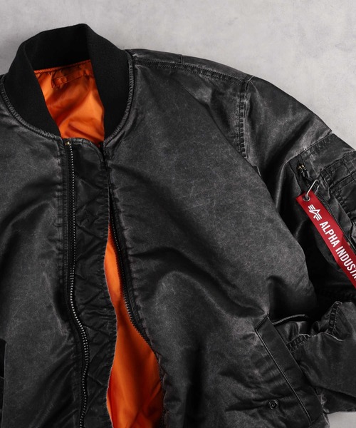 Alpha Industries ma1 ma-1 「ALPHA」スクラッチ MA-1 メンズ