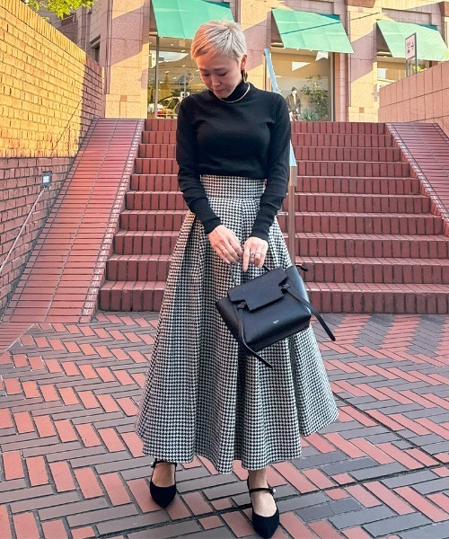 新品・タグ付き未使用品】JENNE ブラック フレアスカート Lサイズ