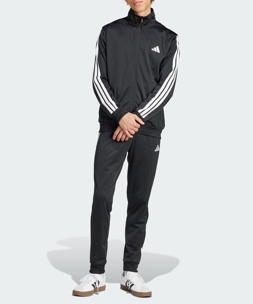adidas スリーストライプストラックトップ ネイビー お好きなサイズ アディカラー スリーストライプス トラックトップ ワンピース