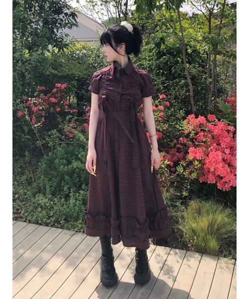 新品タグ付き！jouetie リボン付きロングシャツワンピース セール】【再入荷】ギャザーリボンロングシャツワンピース 夏服