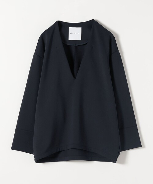 tシャツ quaranciel:「洗濯機可能」ダンボール コクーン Vネック プルオーバー レディース quaranciel tシャツ quaranciel:「洗濯機可能」ダンボール
