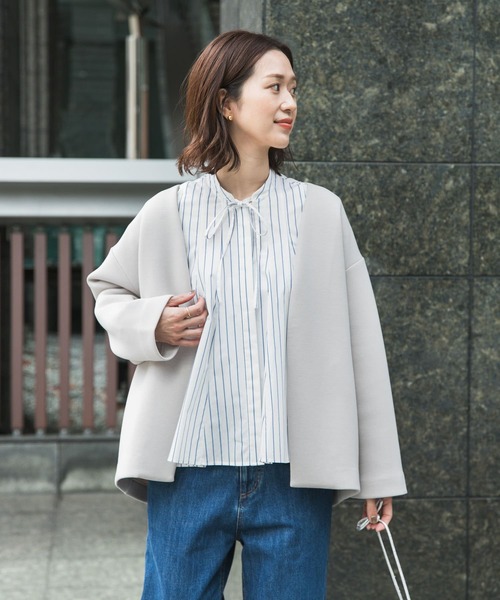 SLOBE IENA｜ダンボールノーカラーブルゾン | Rakuten Fashion