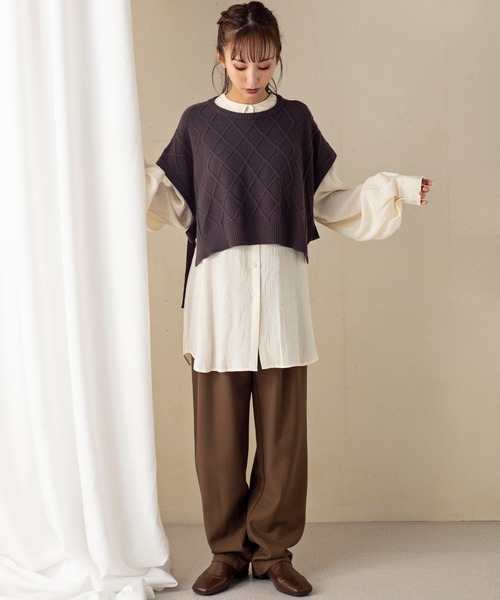 「MILLION CARATS」 ニットワンピース FREE サックスブルー レディース_画像7