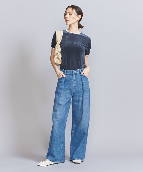 BEAUTY&YOUTH UNITED ARROWSフロントタックデニム BEAUTY＆YOUTH UNITED ARROWS ジーンズ デニム デニムパンツ