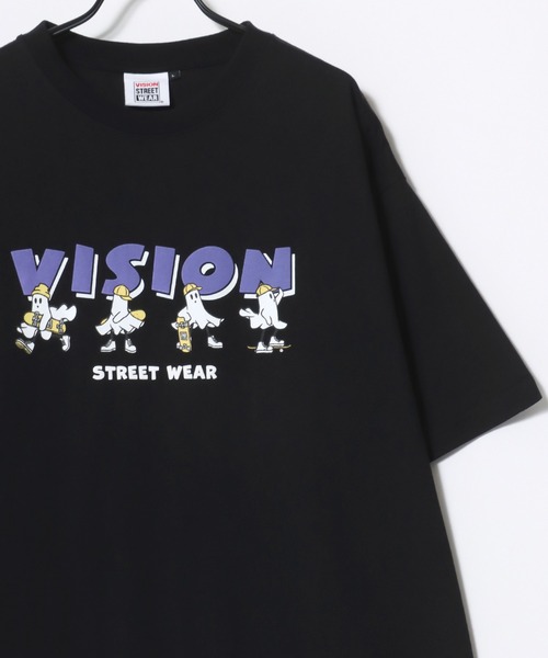 VINTAGE ビジョン VISION STREET WEAR POWER OF THE DREAMER プリント ビンテージ 半袖Tシャツ L 黒 USA製 VISION STREET WEAR tシャツ WEAR/ヴィジョンストリートウェア