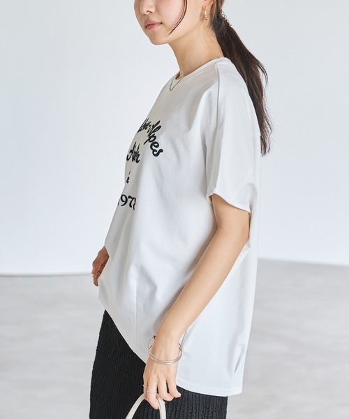 LAVEANGE（ラビアンジェ） tシャツ フロッキーロゴタックTシャツ