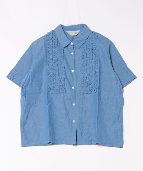 ブラウス シャツ MidiUmi フロントギャザーシャツ レディース Midiumi ミディウミ フロントギャザーシャツ 2-739989