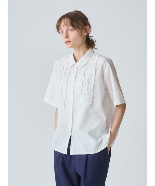 MidiUmi ブラウス シャツ フロントフリルシャツ レディース