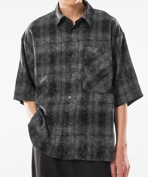 kutir（クティール） シャツ VINTAGEWASHED OMBRE CHECK SHIRT