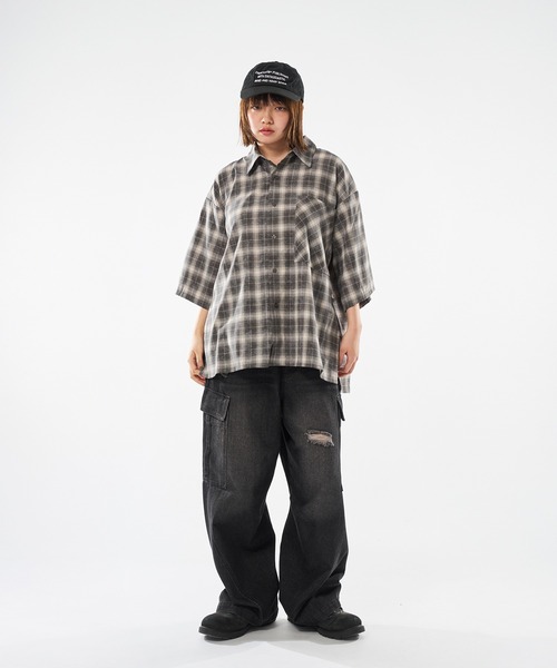 kutir（クティール） シャツ VINTAGEWASHED OMBRE CHECK SHIRT