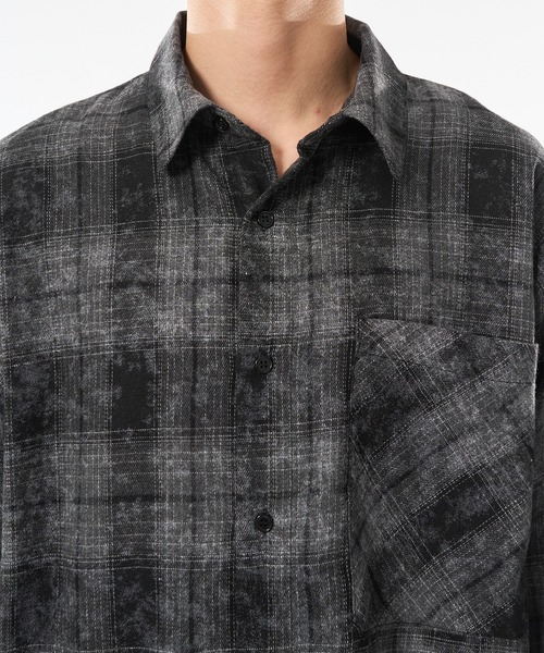 kutir（クティール） シャツ VINTAGEWASHED OMBRE CHECK SHIRT 