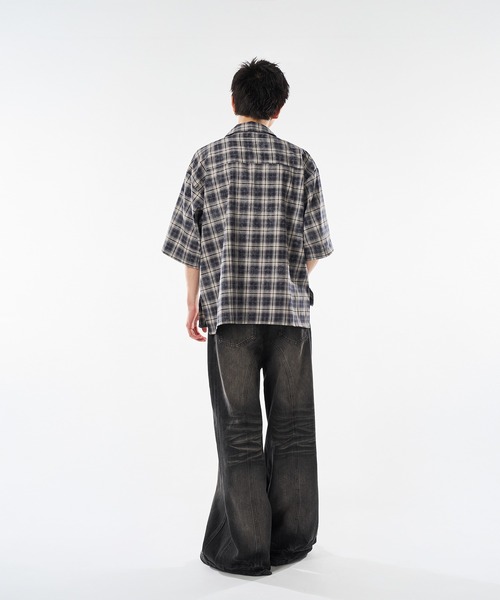 kutir（クティール） シャツ VINTAGEWASHED OMBRE CHECK SHIRT