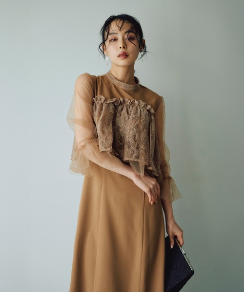 haremode ハレモード シフォンドレス ブラック 結婚式 お呼ばれ 二次会 haremode ドレス クラシカルシフォンレイヤード パーティー