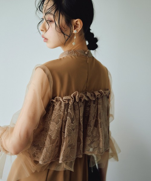 haremode ドレス クラシカルシフォンレイヤード パーティー