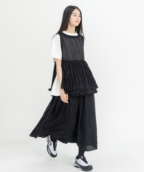 Bshop ベスト ジレ eunoia | オーガンザレイヤードベスト WOMEN