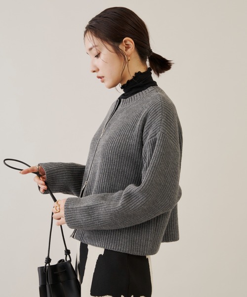 「Shelly island」 ニットカーディガン FREE ブラック レディース_画像3