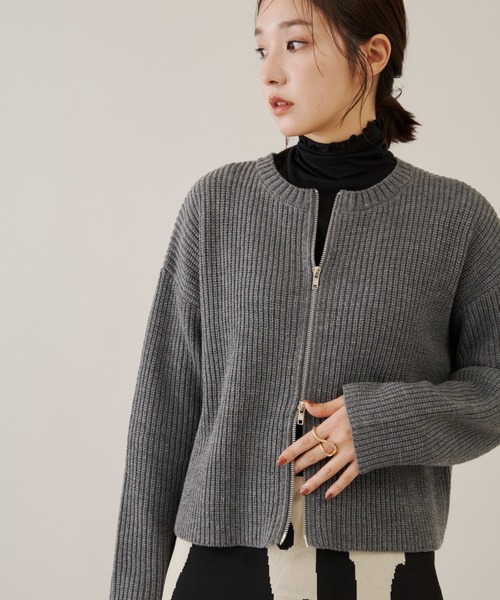 「Shelly island」 ニットカーディガン FREE ブラック レディース_画像4