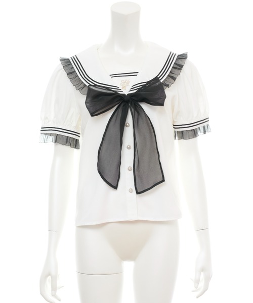 シークレットハニー Secret Honey スタンドフリル付襟トップス