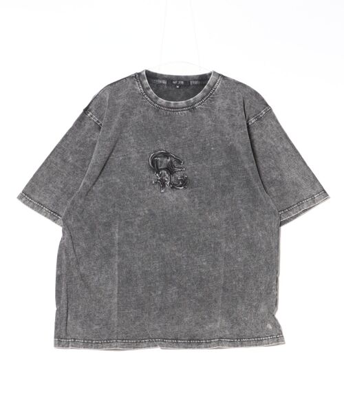 BENDER TOKYO tシャツ Y2K グランジ フェード加工 ロゴ刺繍 ワイド