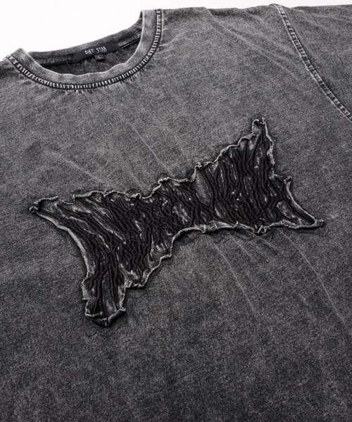 Revo. tシャツ Y2K グランジ フェード加工 ロゴ刺繍 ワイド Revo. tシャツ Y2K グランジ フェード加工 ロゴ刺繍 ワイド