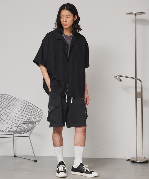 SEN TOKYO ハーフパンツ ワイドパンツ カーゴパンツ ピグメント加工