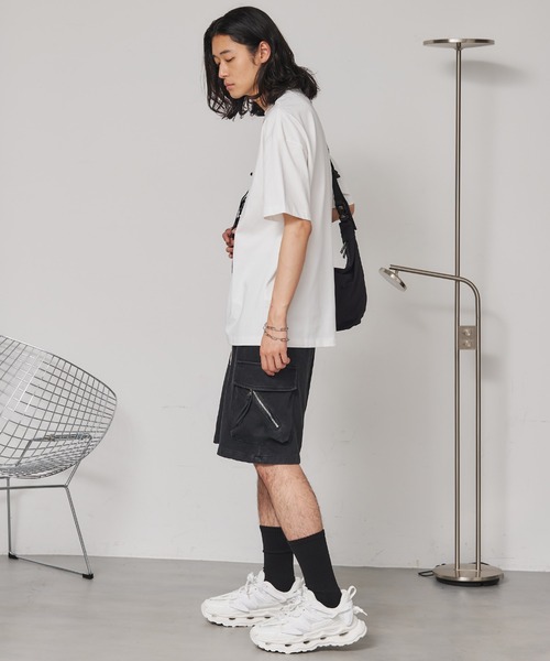 SEN TOKYO ハーフパンツ ワイドパンツ カーゴパンツ ピグメント加工