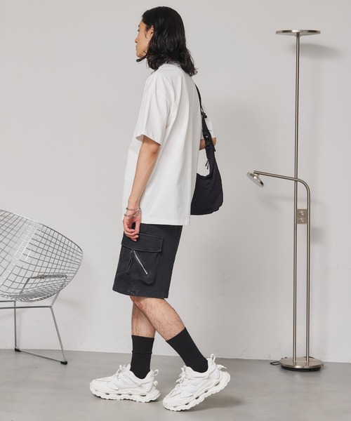 SEN TOKYO ハーフパンツ ワイドパンツ カーゴパンツ ピグメント加工
