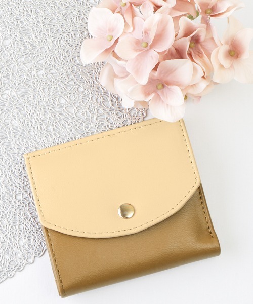 Clelia（クレリア） ミニ 二つ折り 二つ折り財布 財布 バイカラー