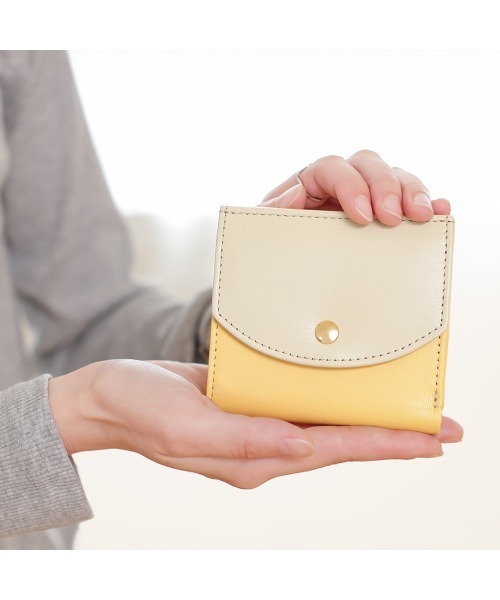 Clelia（クレリア） ミニ 二つ折り 二つ折り財布 財布 バイカラー