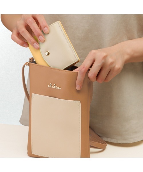 Clelia（クレリア） ミニ 二つ折り 二つ折り財布 財布 バイカラー
