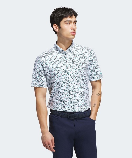 adidas グラフィックポロシャツ D48 adidas ポロシャツ マイクロ アーガイル グラフィック 半袖