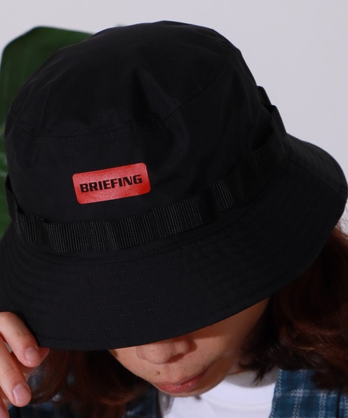 新品　BRIEFING MONOGRAM HAT ブラック BRIEFING（ブリーフィング） 帽子 ハット AW BOX LOGO BOONIE HAT ブー