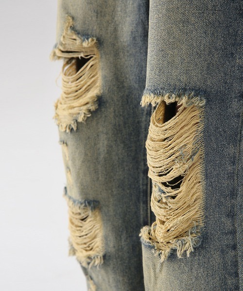 [Ressaca] повреждение обработка Denim брюки Lb люмен z