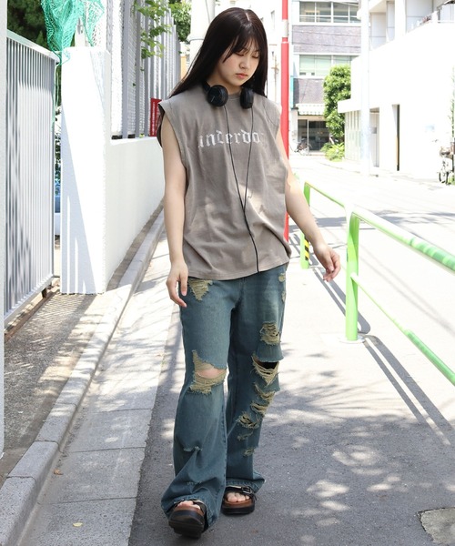 「Starting Over」 「HALHAM」ノースリーブトップス L ブラック系その他2 メンズ_画像9