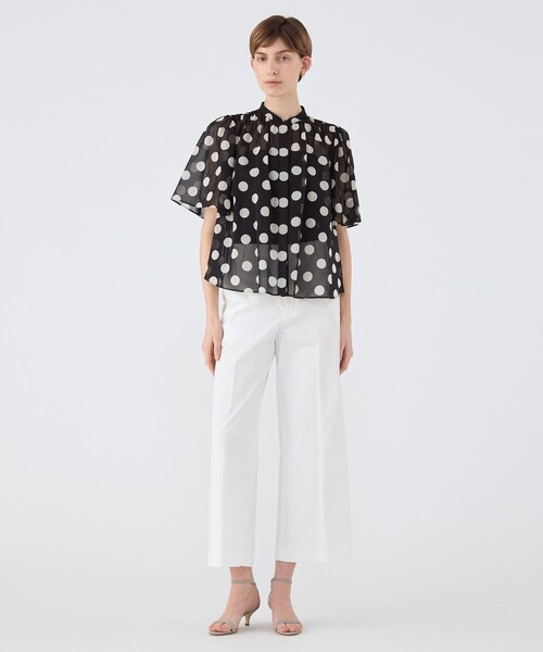 「TOMORROWLAND」 半袖ブラウス 36 ブラック レディース_画像3