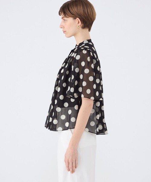 「TOMORROWLAND」 半袖ブラウス 36 ブラック レディース_画像5