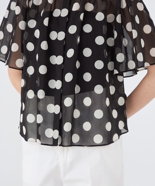 「TOMORROWLAND」 半袖ブラウス 36 ブラック レディース_画像9