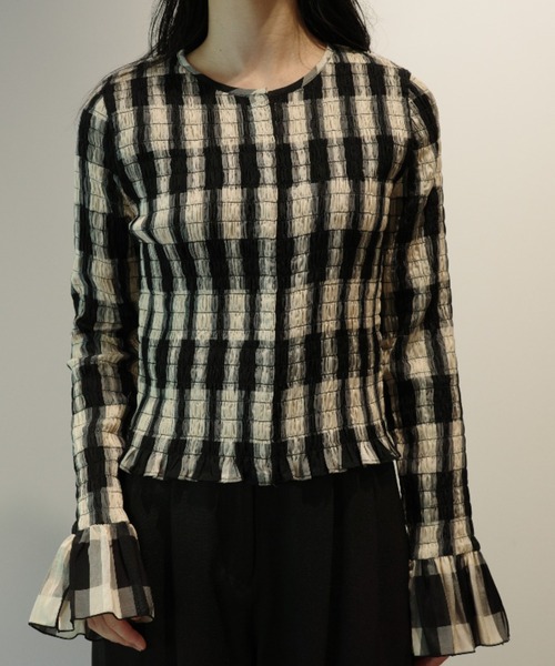 トップス CLANE SHIRRING DESIGN BLOUSE CLANE SHIRRING DESIGN BLOUSE ミックス - メルカリ