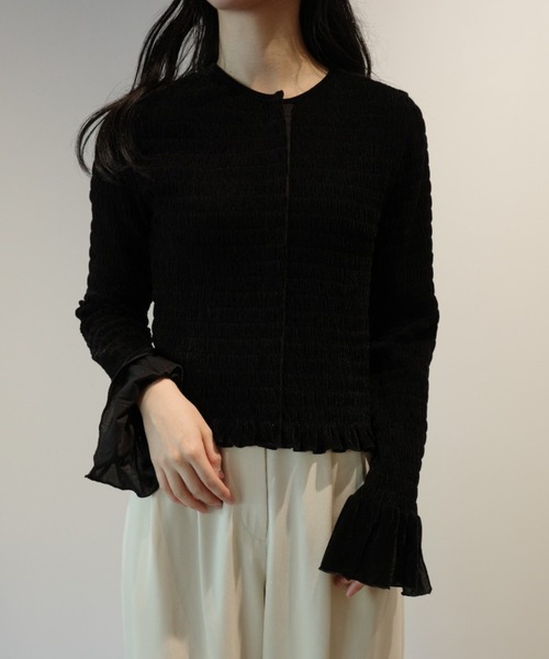 CLANE ⭐️ SHIRRING DESIGN BLOUSE CLANE SHIRRING DESIGN BLOUSE | FLICKA ASHIYA