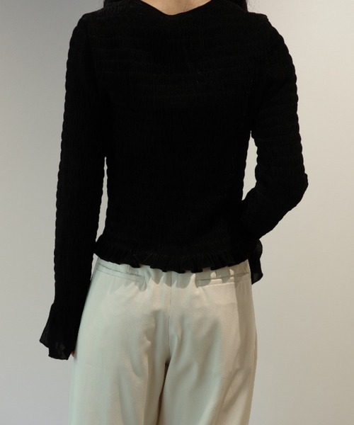 【新品未使用】CLANE SHIRRING DESIGN BLOUSE ブラウス CLANE - シャーリング デザイン ブラウス - SHIRRING DESIGN