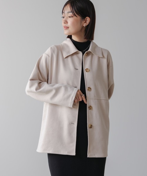 ベージュ スエード風 ジャケット 楽天市場】【中古】サイレンス SILENCE ゴートスエード レザー ダブル