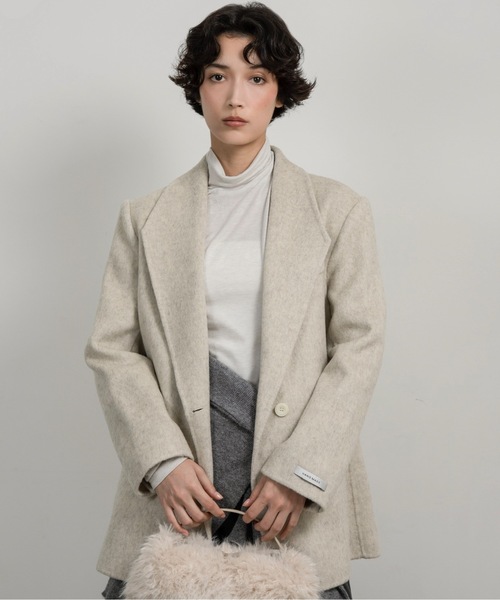 lawgy（ラウジー） コート アウター handmade trapezoid collar jacket