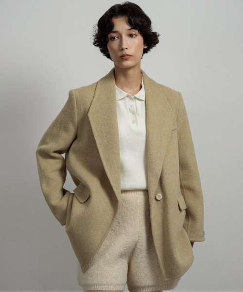 lawgy（ラウジー） コート アウター handmade trapezoid collar jacket