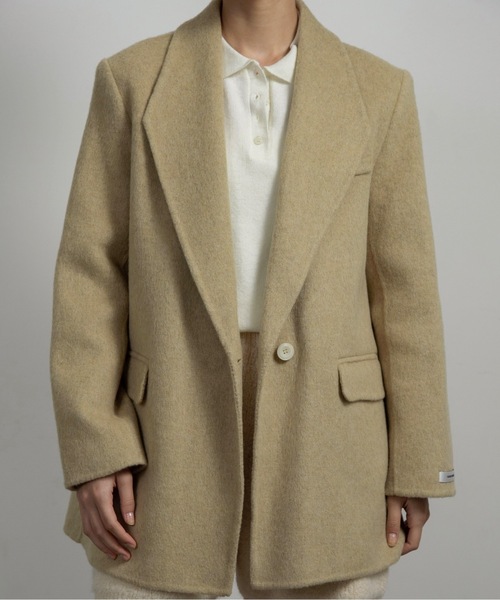lawgy（ラウジー） コート アウター handmade trapezoid collar jacket