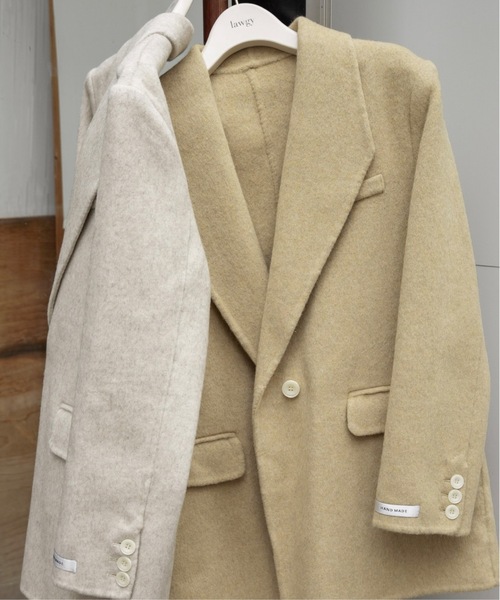 lawgy（ラウジー） コート アウター handmade trapezoid collar jacket
