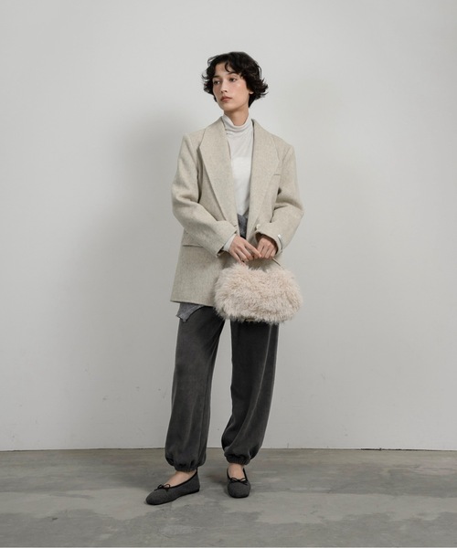 lawgy（ラウジー） コート アウター handmade trapezoid collar jacket