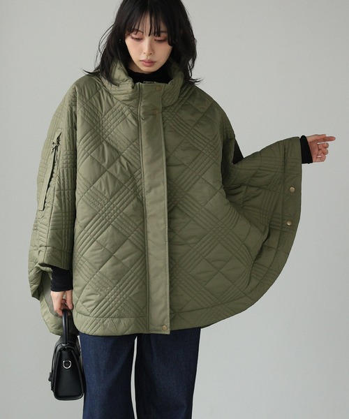 MACKINTOSH キルティング　ポンチョ Mackintosh Lyness ポンチョ | ブラック | FARFETCH JP